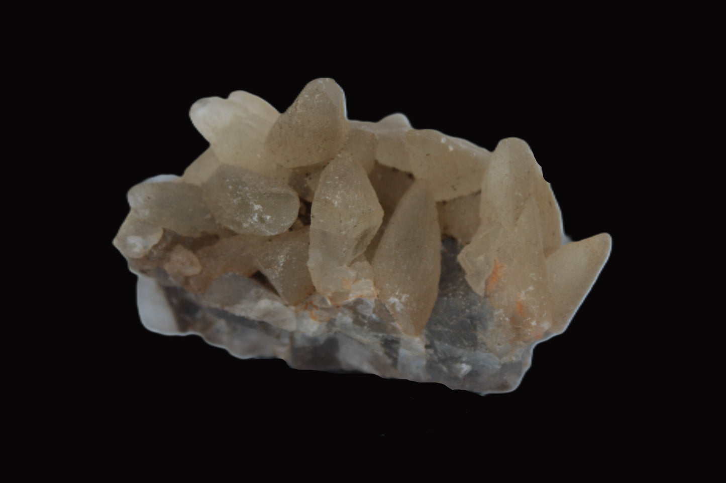 Dog-tooth Calcite cystals on cubic Blue Fluorite cluster 277ct  55.4g Rocks and Things