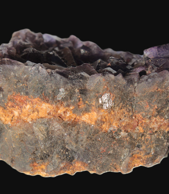 Purple Fluorite cubic cluster on matrix 128.8g Rocks and Things