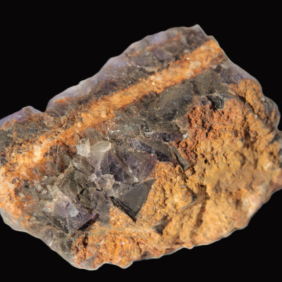 Purple Fluorite cubic cluster on matrix 128.8g Rocks and Things
