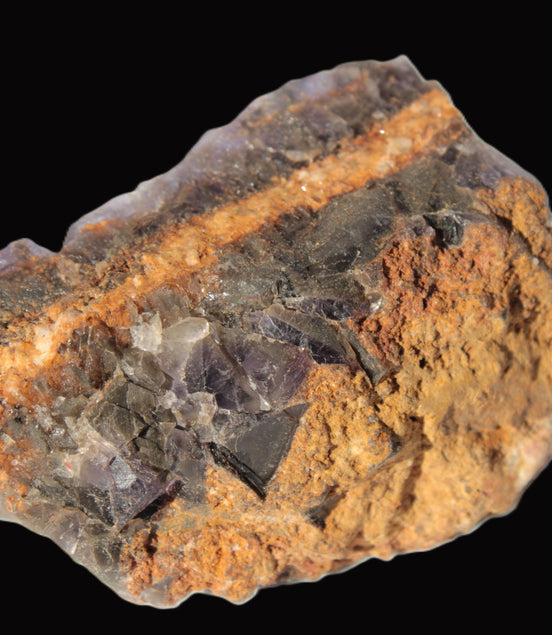 Purple Fluorite cubic cluster on matrix 128.8g Rocks and Things
