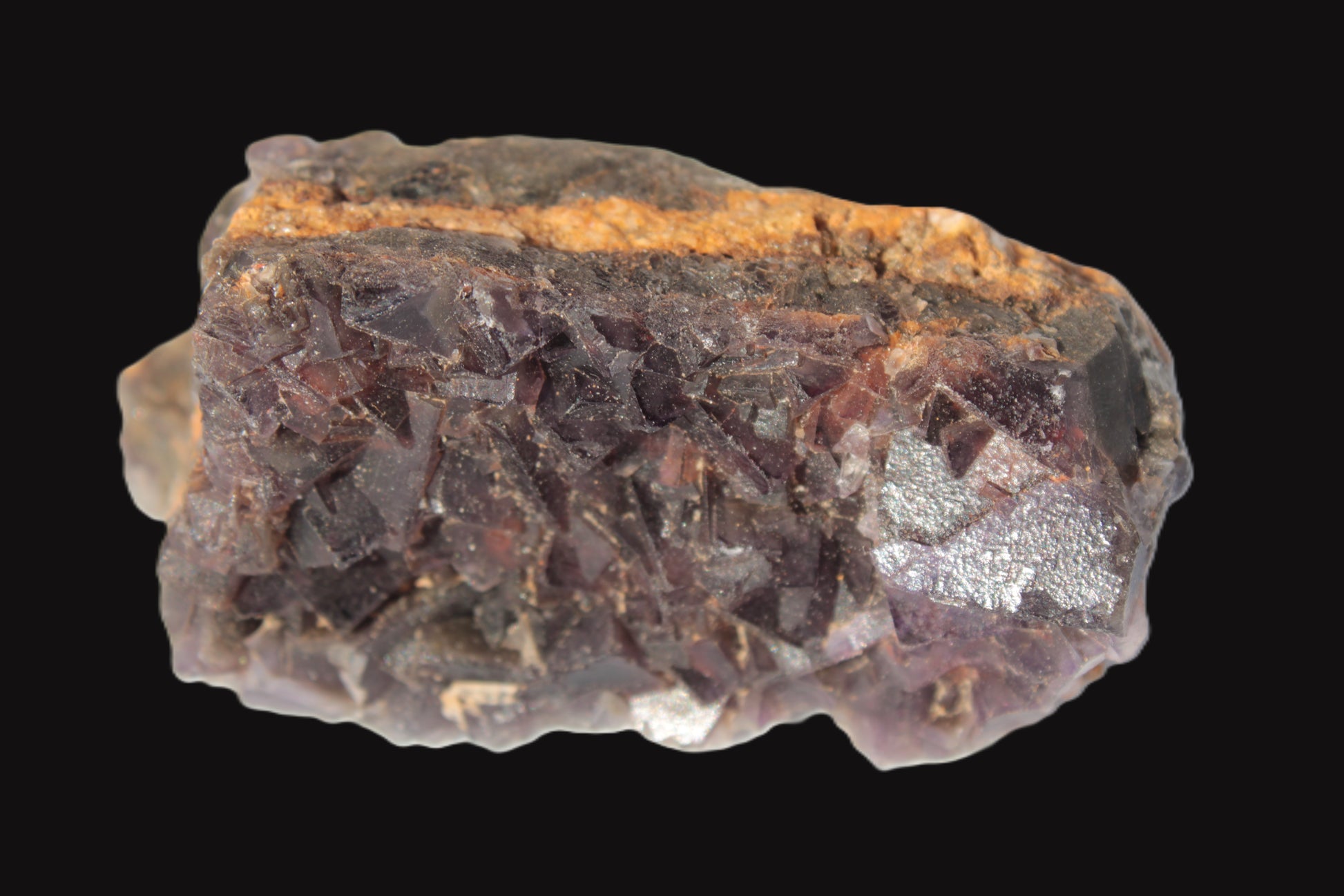 Purple Fluorite cubic cluster on matrix 128.8g Rocks and Things