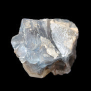Blue Fluorite cubic cluster with Clear Calcite 168.8g in sunlight - Rocks and Things Store