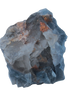 Blue Fluorite cubic cluster with Clear Calcite 168.8g Rocks and Things Store