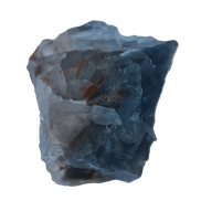 Blue Fluorite cubic cluster with Clear Calcite 168.8g Rocks and Things Store