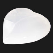 Mangano Calcite hand-carved heart 20-29g Rocks and Things