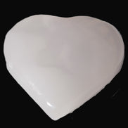 Mangano Calcite hand-carved heart 30-39g Rocks and Things