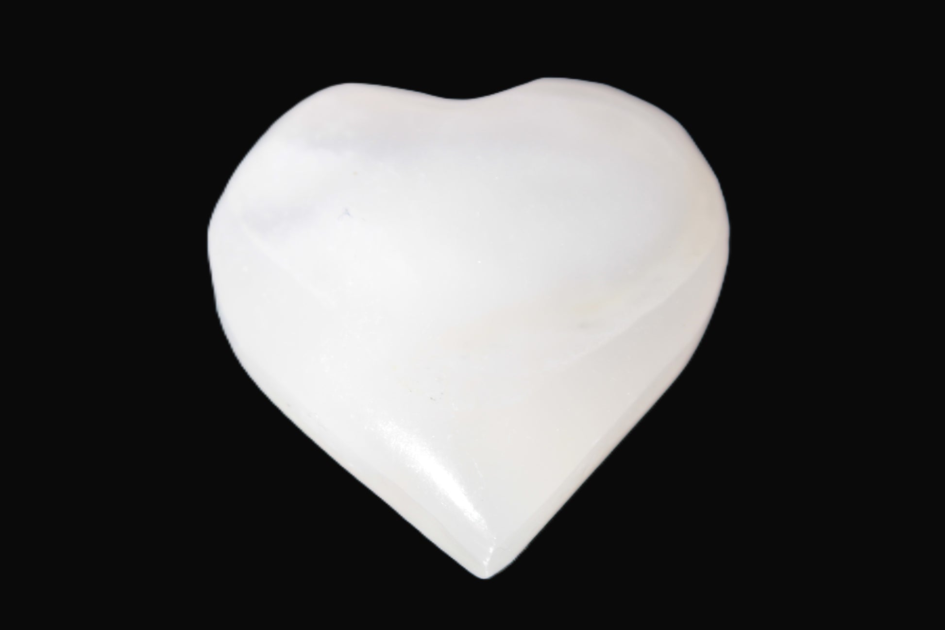 Mangano Calcite hand-carved heart 30-39g Rocks and Things