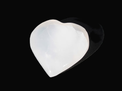 Mangano Calcite hand-carved heart 40-49g Rocks and Things