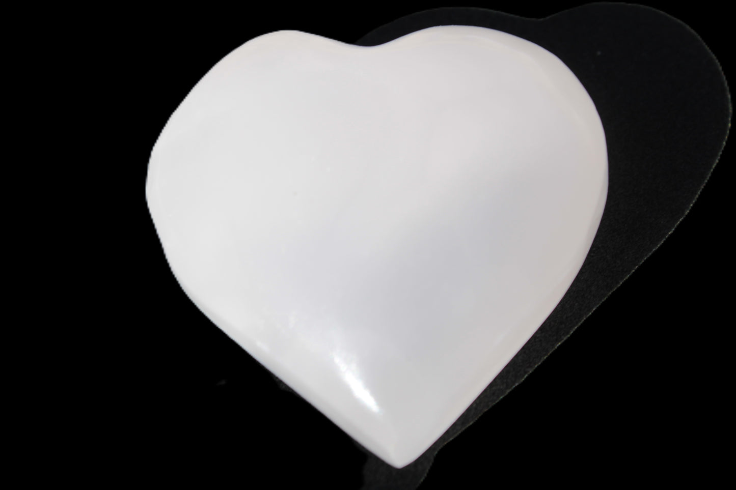 Mangano Calcite hand-carved heart 40-49g Rocks and Things