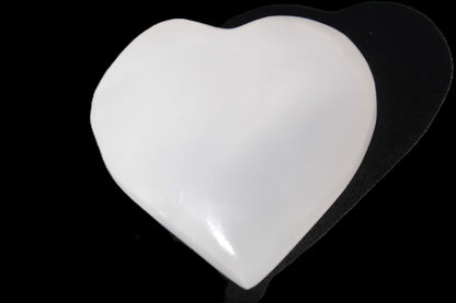 Mangano Calcite hand-carved heart 40-49g Rocks and Things