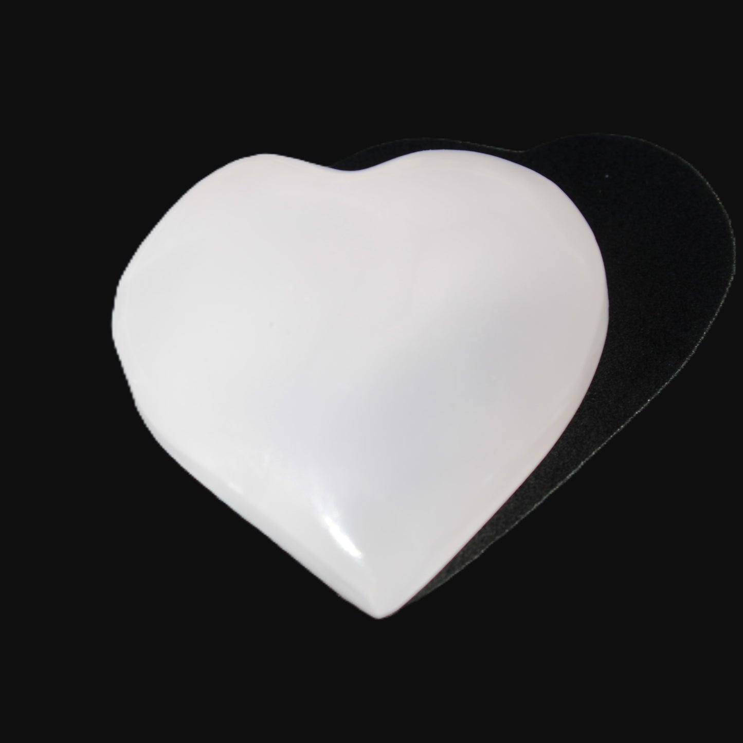 Mangano Calcite hand-carved heart 40-49g Rocks and Things