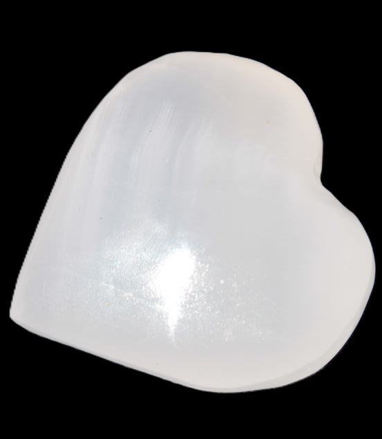 Pink Mangano Calcite hand-carved heart 42-45mm 50-55g Rocks and Things