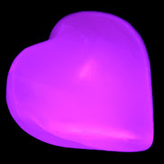 Pink Mangano Calcite 42-45mm in UV light