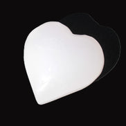 Pink Mangano Calcite hand-carved heart 42-45mm 50-55g Rocks and Things