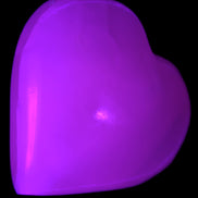 Pink Mangano Calcite 42-45mm in UV light