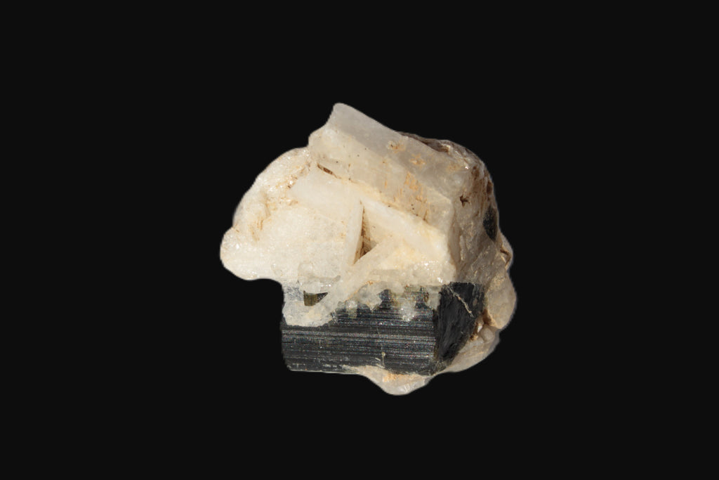 Dark Elbaite 17mm crystal on Feldspar & Mica matrix 25mm 49.2ct  9.8g Rocks and Things