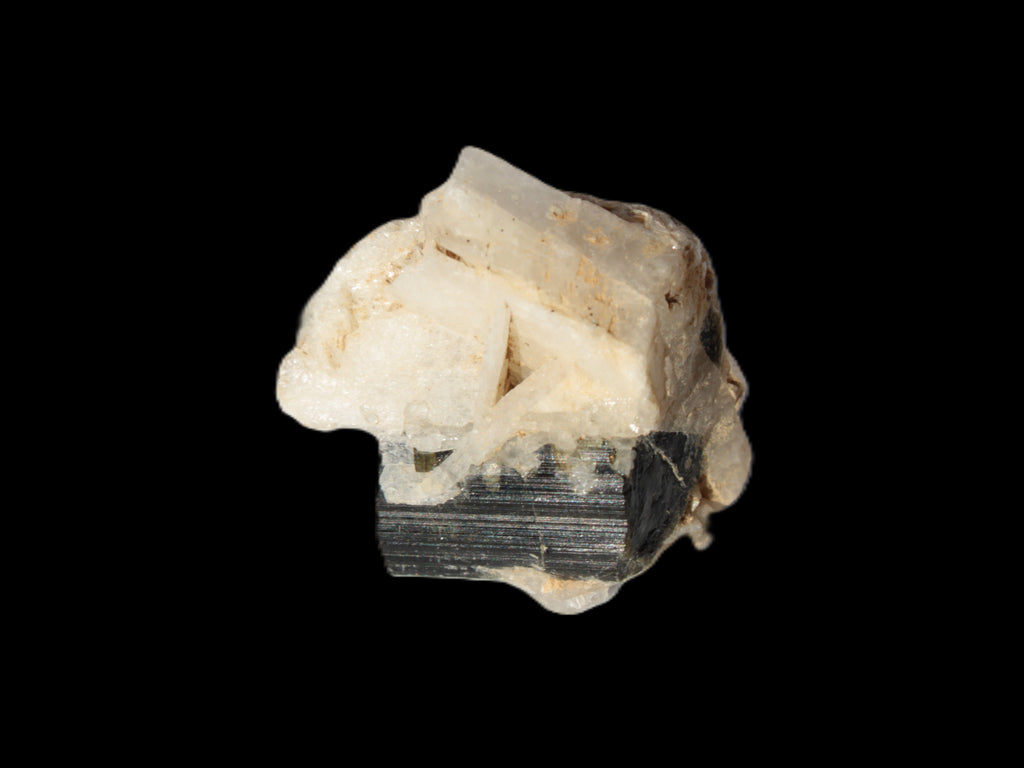 Dark Elbaite 17mm crystal on Feldspar & Mica matrix 25mm 49.2ct  9.8g Rocks and Things