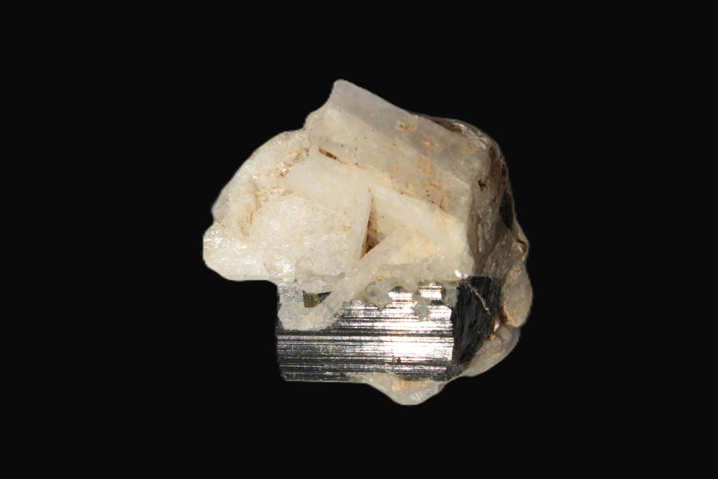 Dark Elbaite 17mm crystal on Feldspar & Mica matrix 25mm 49.2ct  9.8g Rocks and Things