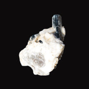 Rainbow Black Tourmaline 20mm crystal on Elbaite, Feldspar and Mica in sunlight - Rocks and Things Store