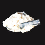 Rainbow Black Tourmaline 20mm crystal on Elbaite, Feldspar and Mica in sunlight - Rocks and Things Store