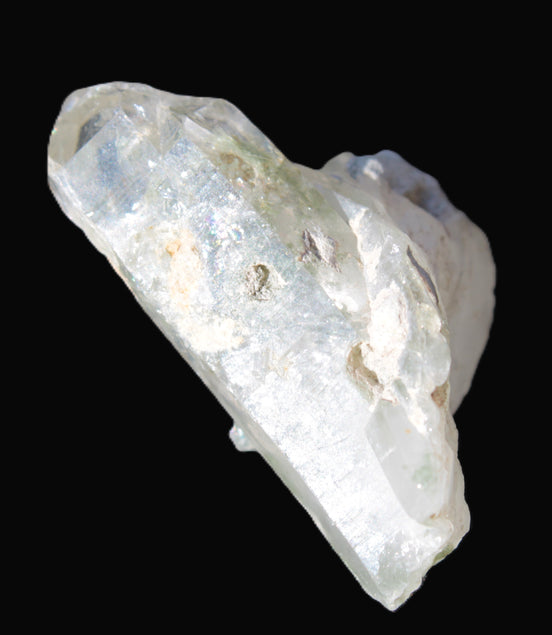 Quartz crystal with Chlorite 45mm with crossed Calcite from Skardu, Pakistan 101ct 20.2g Rocks and Things