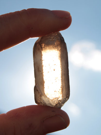 Clear Smoky Quartz double terminated crystal 47mm 120.5ct 24.1g Rocks and Things