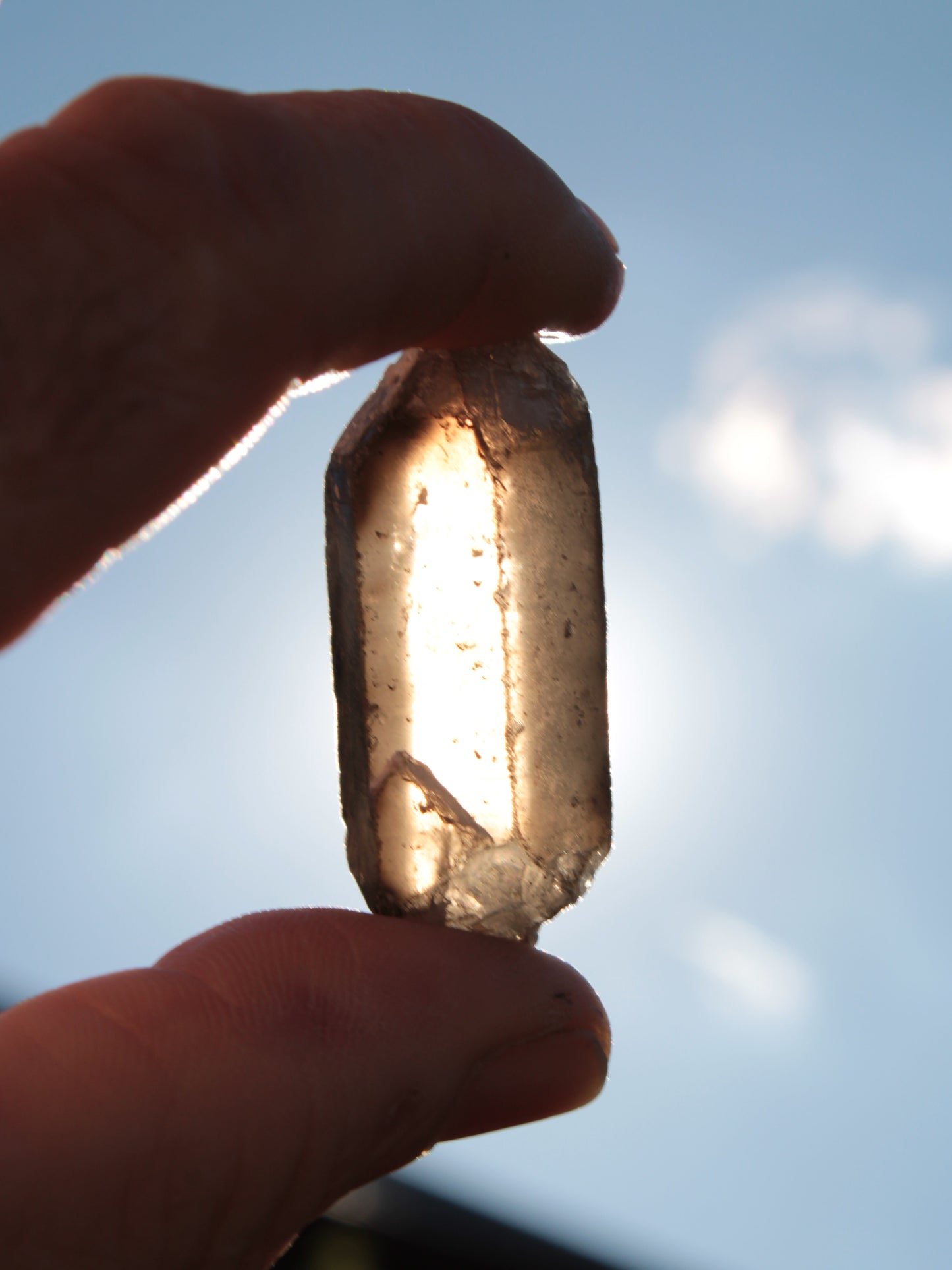 Clear Smoky Quartz double terminated crystal 47mm 120.5ct 24.1g Rocks and Things