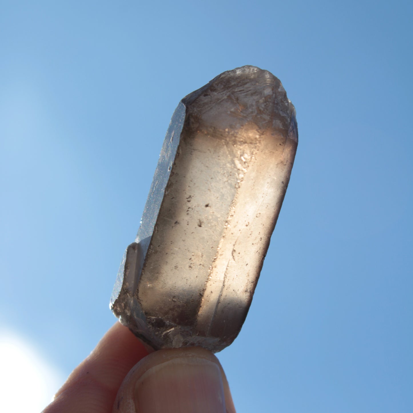 Clear Smoky Quartz double terminated crystal 47mm 120.5ct 24.1g Rocks and Things