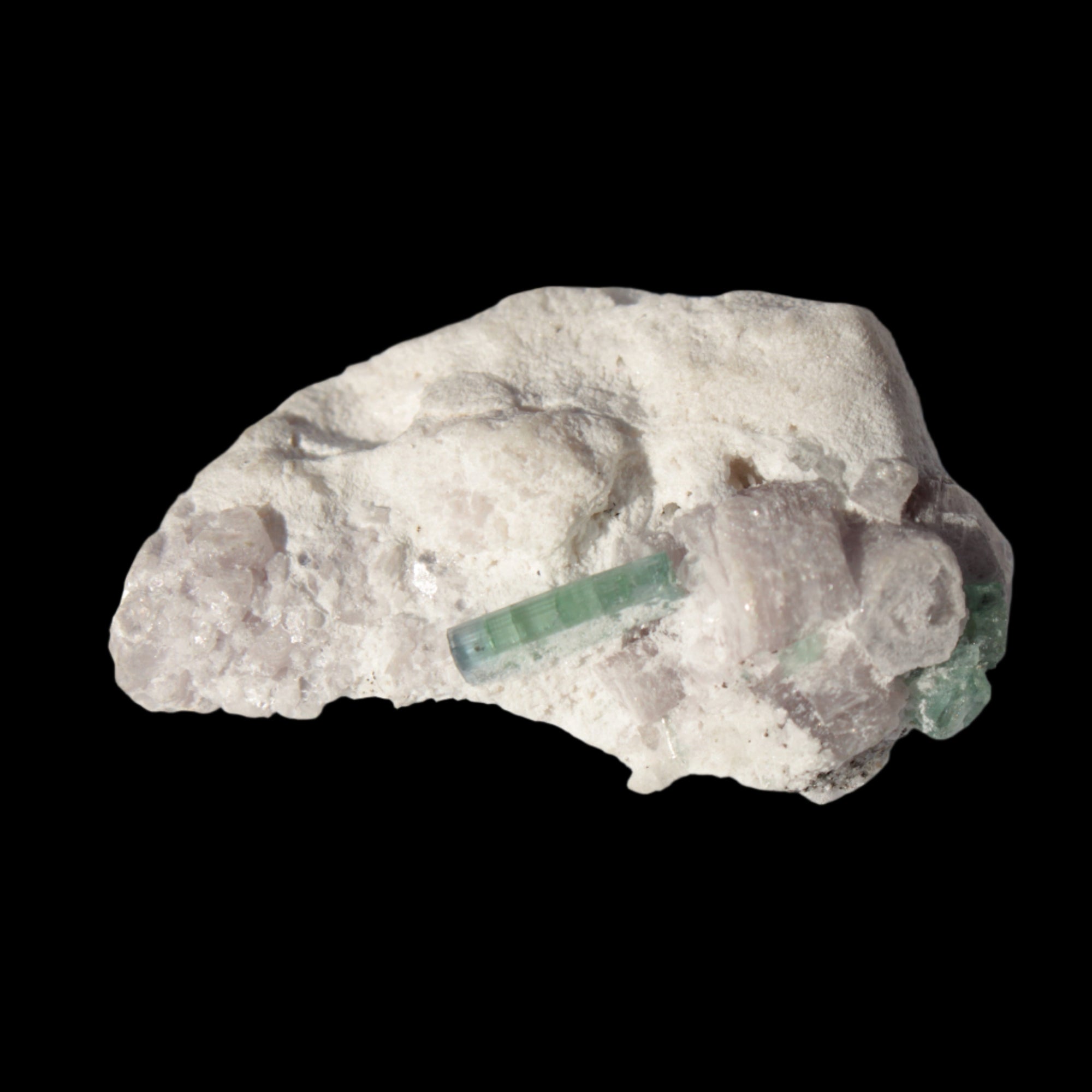 Green and Pink Tourmaline on matrix from Afghanistan 41.1ct 8.2g in sunlight - Rocks and Things Store