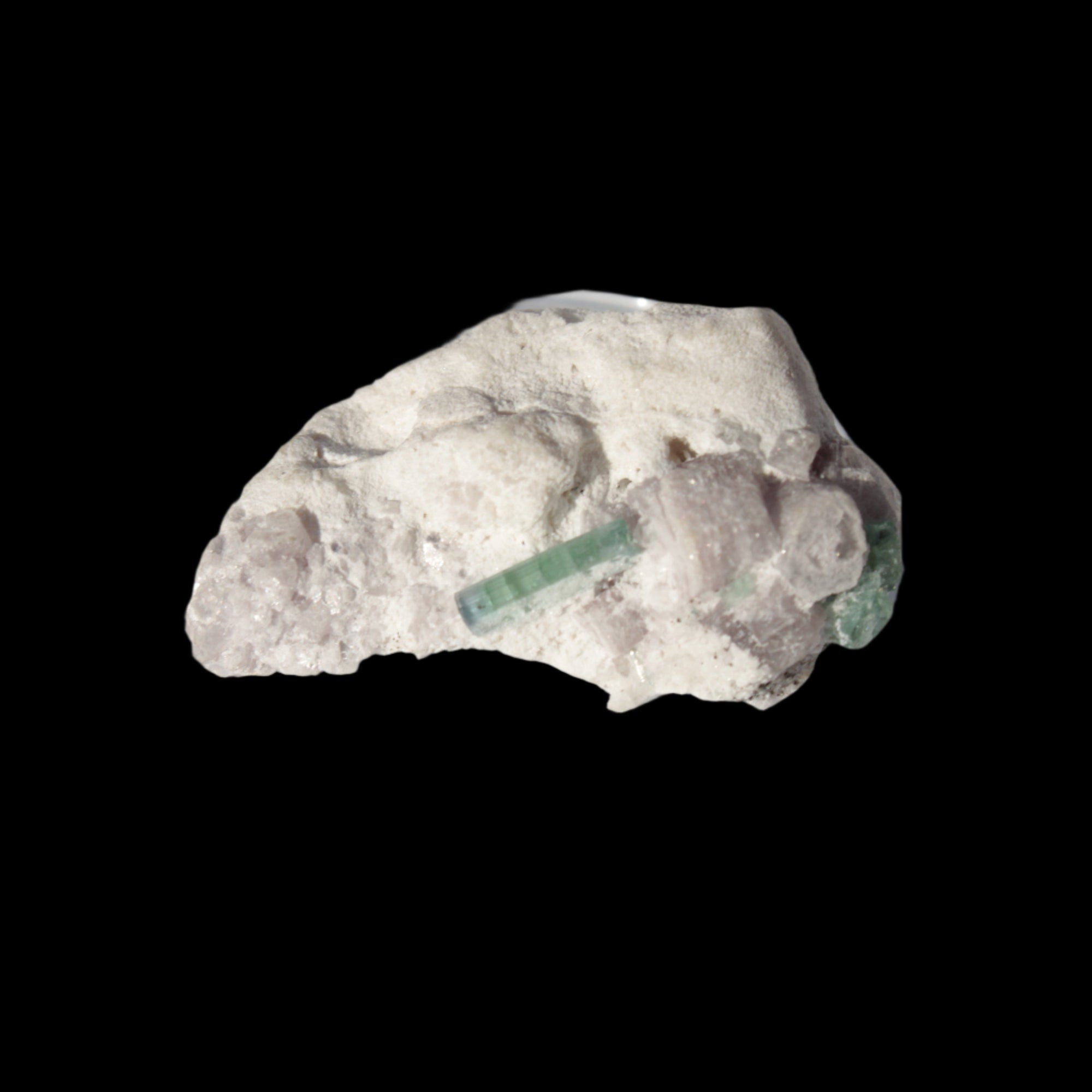 Green and Pink Tourmaline on matrix from Afghanistan 41.1ct 8.2g in sunlight - Rocks and Things Store