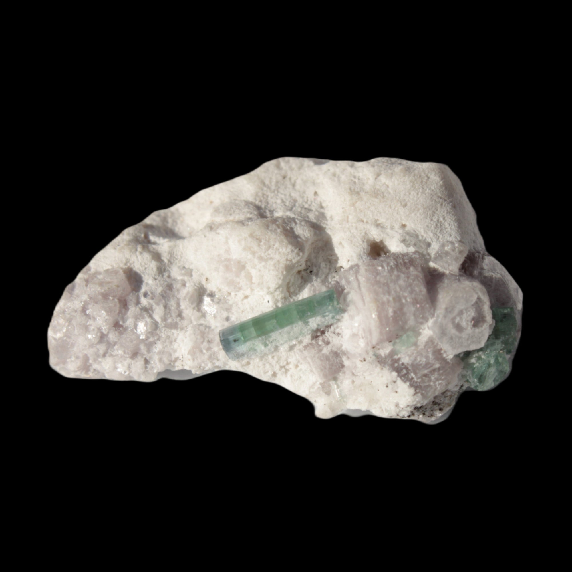 Green and Pink Tourmaline on matrix from Afghanistan 41.1ct 8.2g in sunlight - Rocks and Things Store