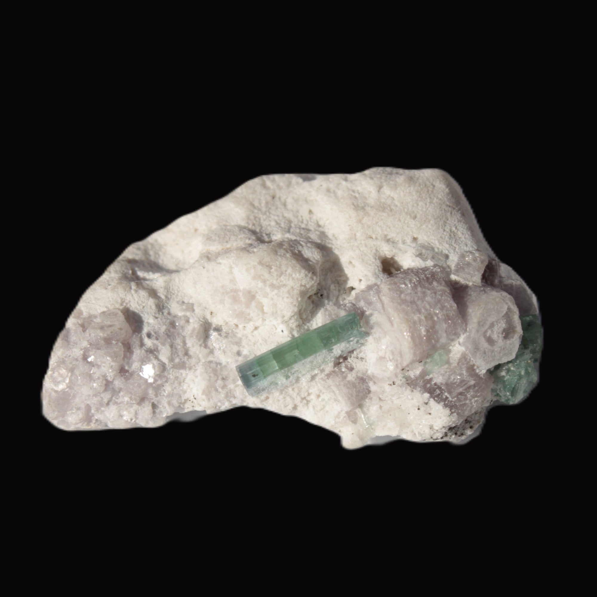 Green and Pink Tourmaline on matrix from Afghanistan 41.1ct 8.2g in sunlight - Rocks and Things Store