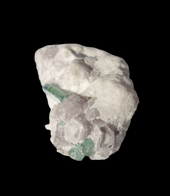 Green and Pink Tourmaline on matrix from Afghanistan 41.1ct 8.2g in sunlight - Rocks and Things Store