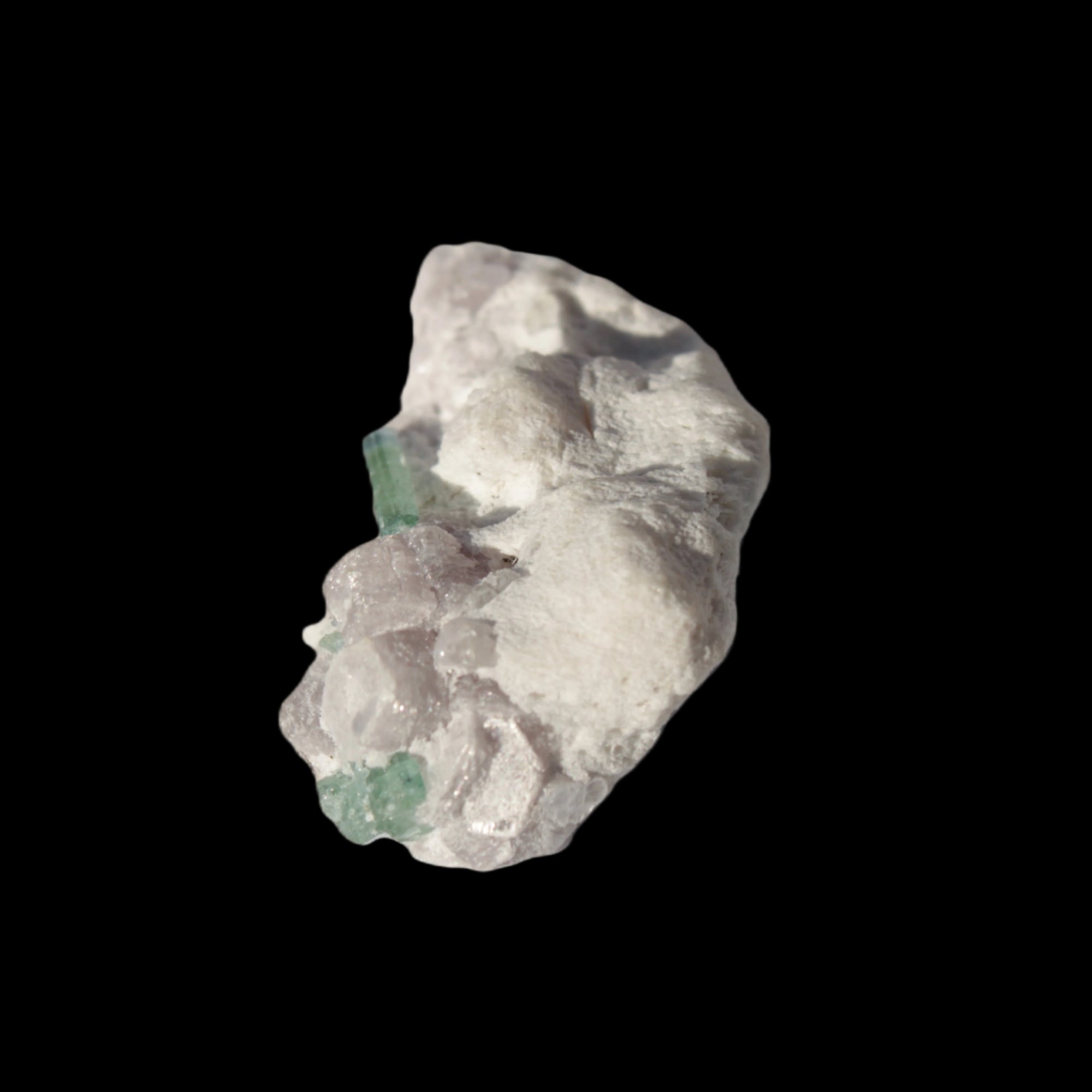 Green and Pink Tourmaline on matrix from Afghanistan 41.1ct 8.2g in sunlight - Rocks and Things Store