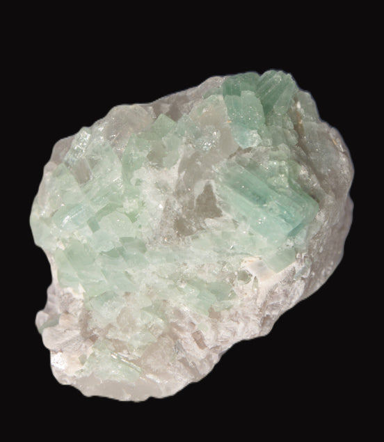 Soft Green Tourmaline cluster on matrix from Afghanistan 116.6ct 23.3g in sunlight -  Rocks and Things Store