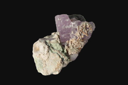 Pink Kunzite crystal with Lepidolite in matrix 75.6ct  15.1g Rocks and Things