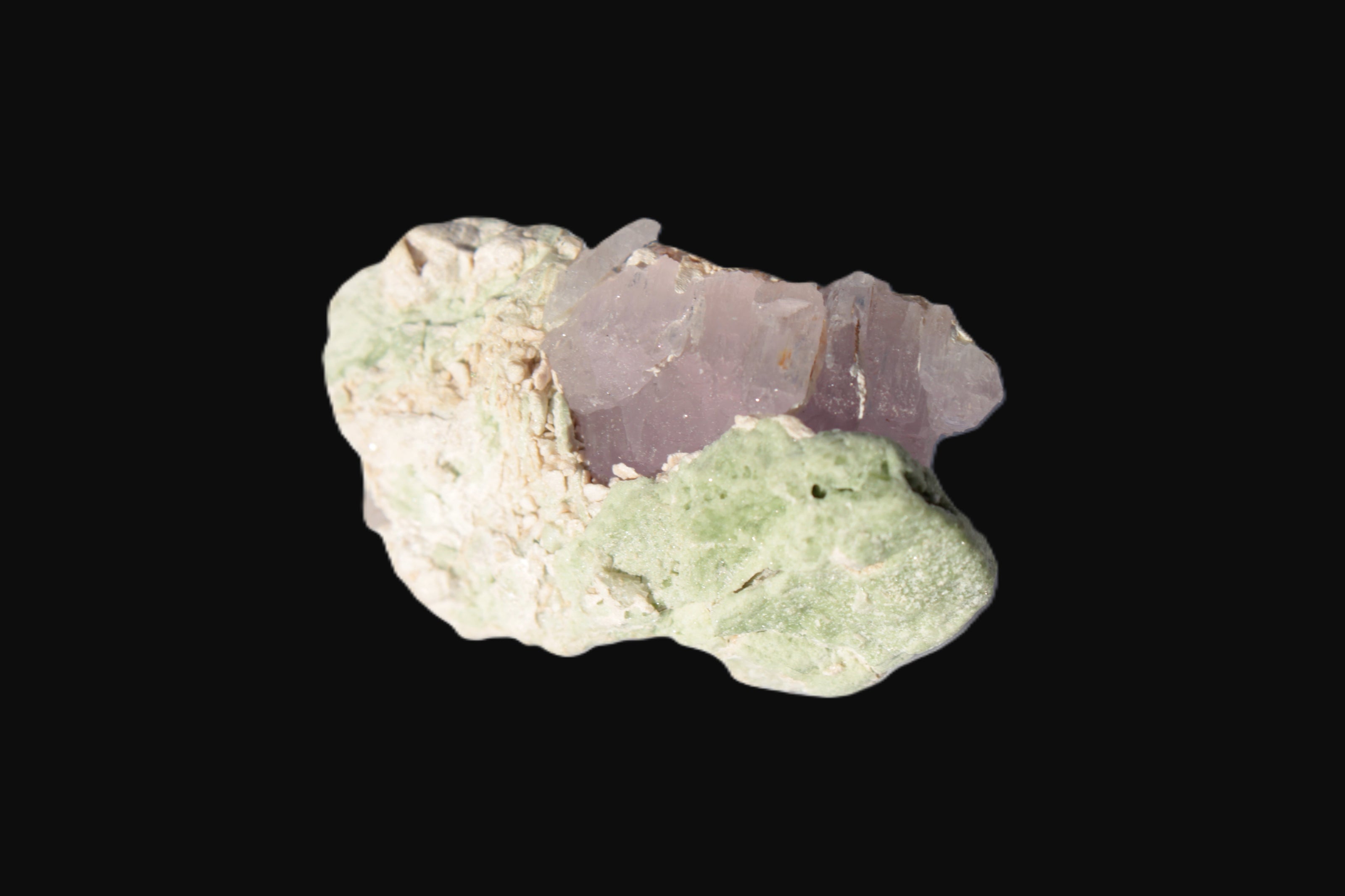 Pink Kunzite crystal with Lepidolite in matrix 75.6ct  15.1g Rocks and Things