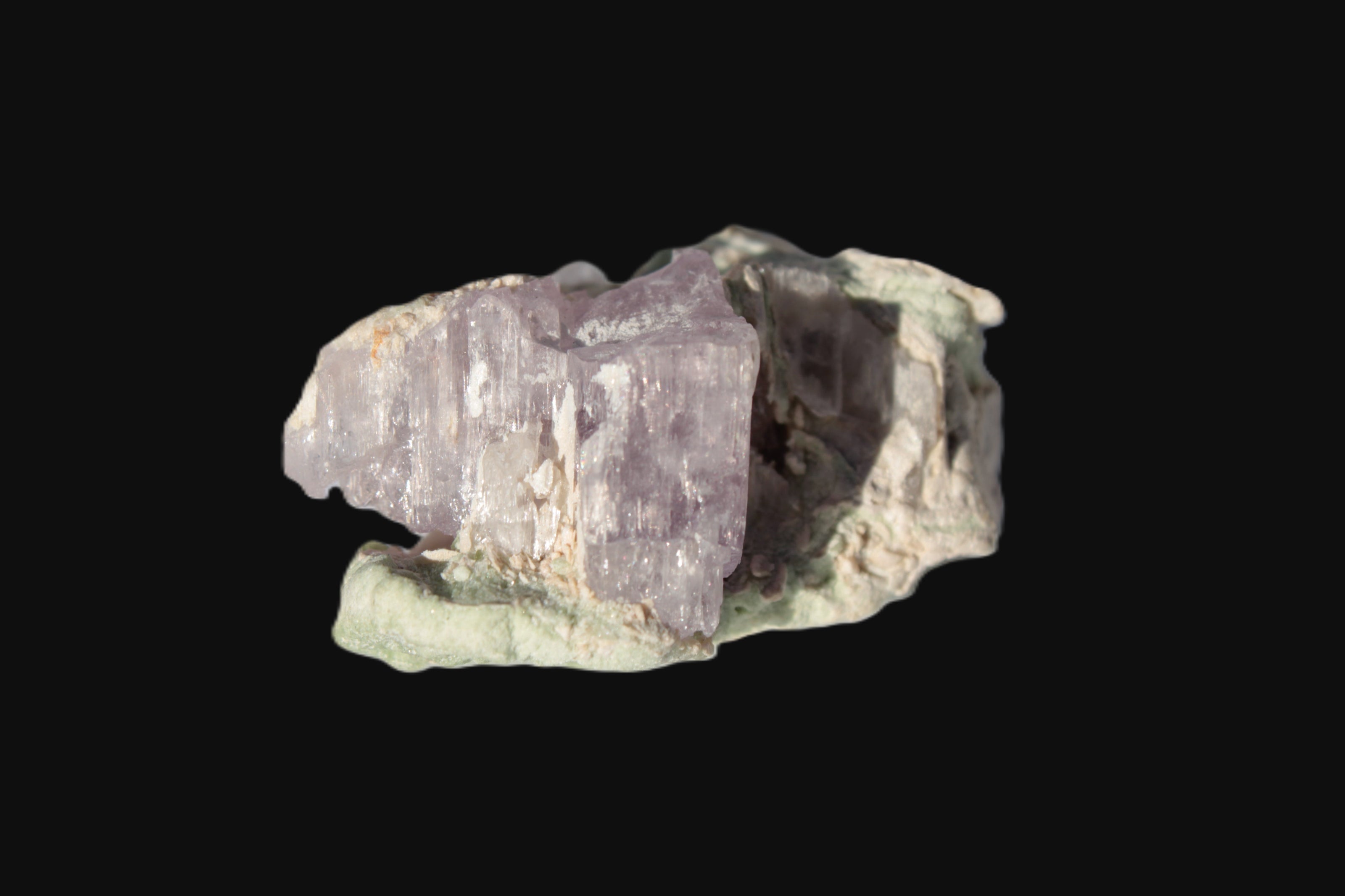 Pink Kunzite crystal with Lepidolite in matrix 75.6ct  15.1g Rocks and Things