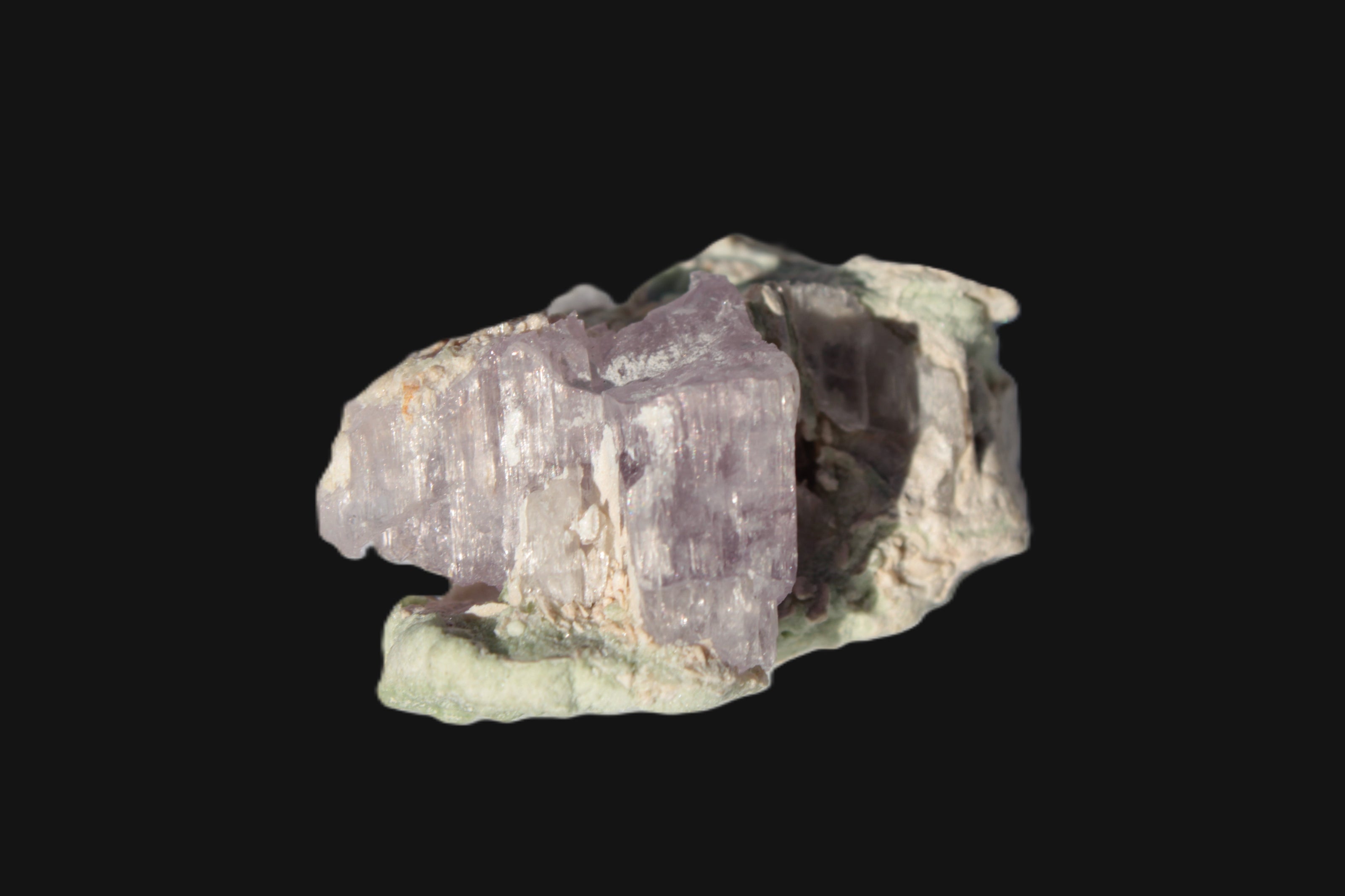 Pink Kunzite crystal with Lepidolite in matrix 75.6ct  15.1g Rocks and Things