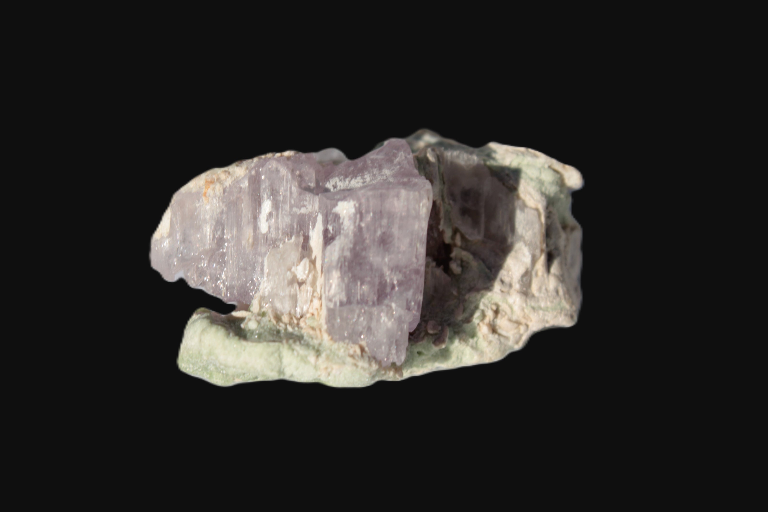 Pink Kunzite crystal with Lepidolite in matrix 75.6ct  15.1g Rocks and Things