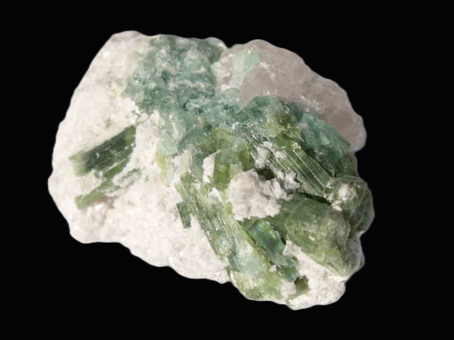 Green Tourmaline wiith Emerald on matrix from Afghanistan 127.4ct 25.5g Rocks and Things