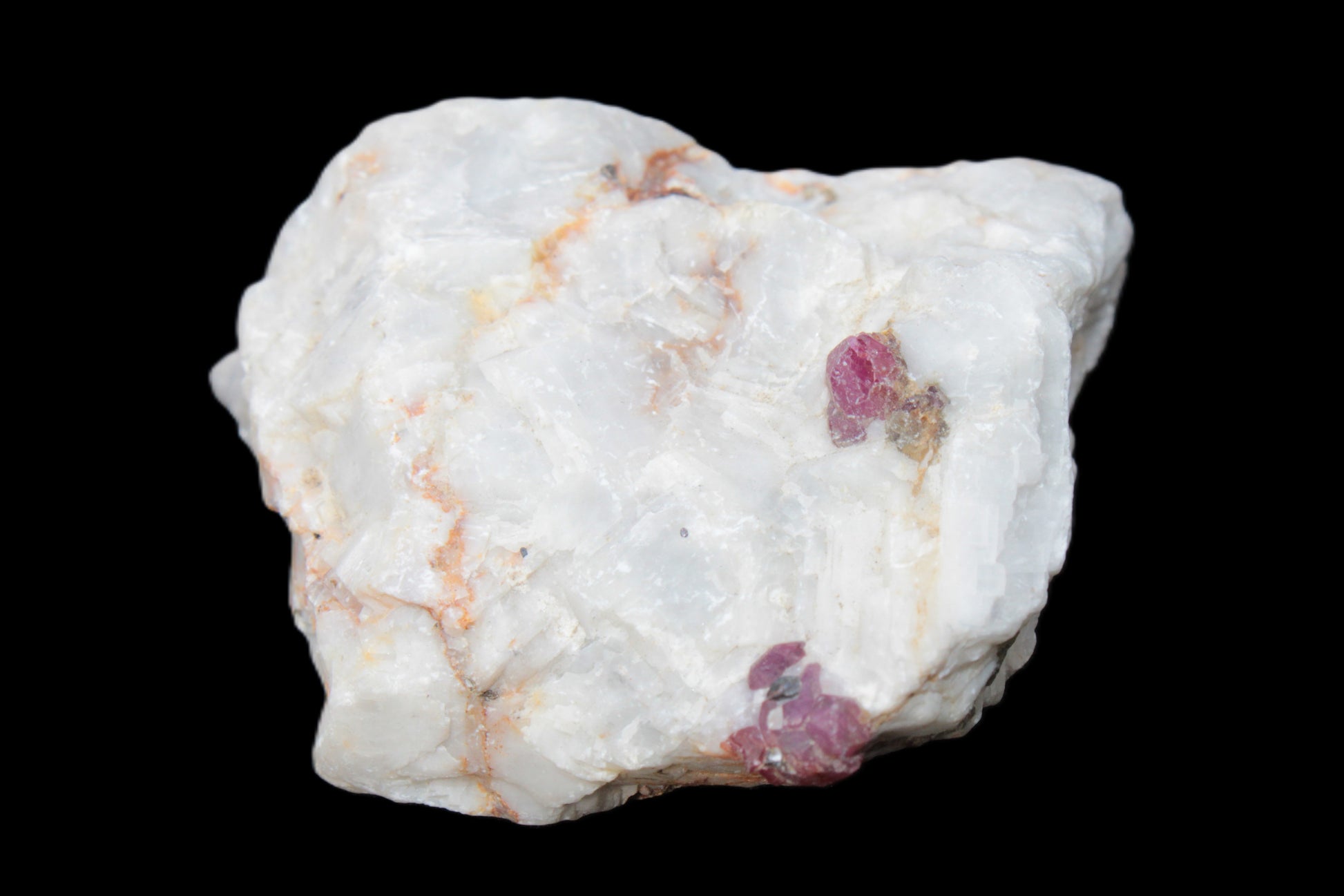 Ruby UV reactive with Muscovite in Marble 255ct 50.9g Rocks and Things