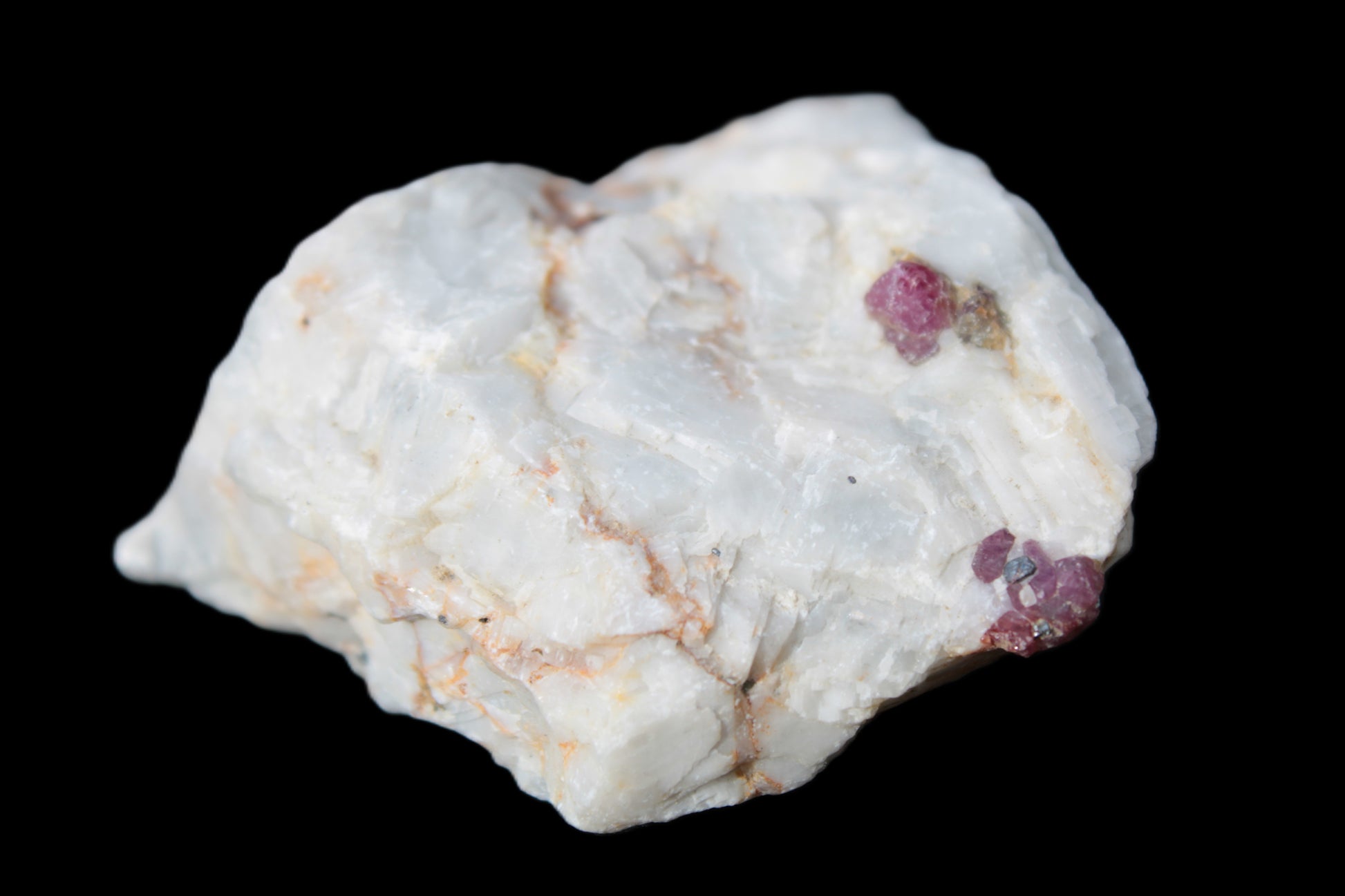 Ruby UV reactive with Muscovite in Marble 255ct 50.9g Rocks and Things