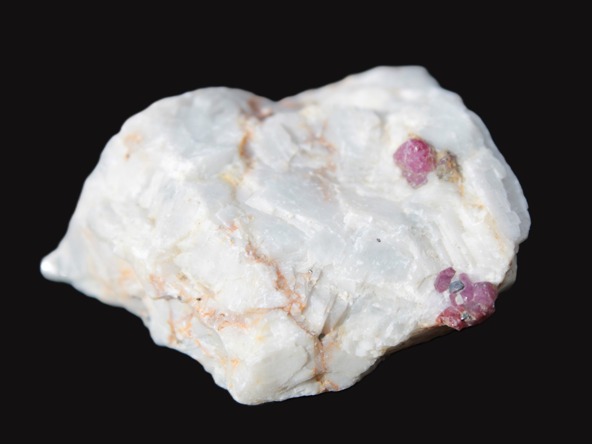 Ruby UV reactive with Muscovite in Marble 255ct 50.9g Rocks and Things