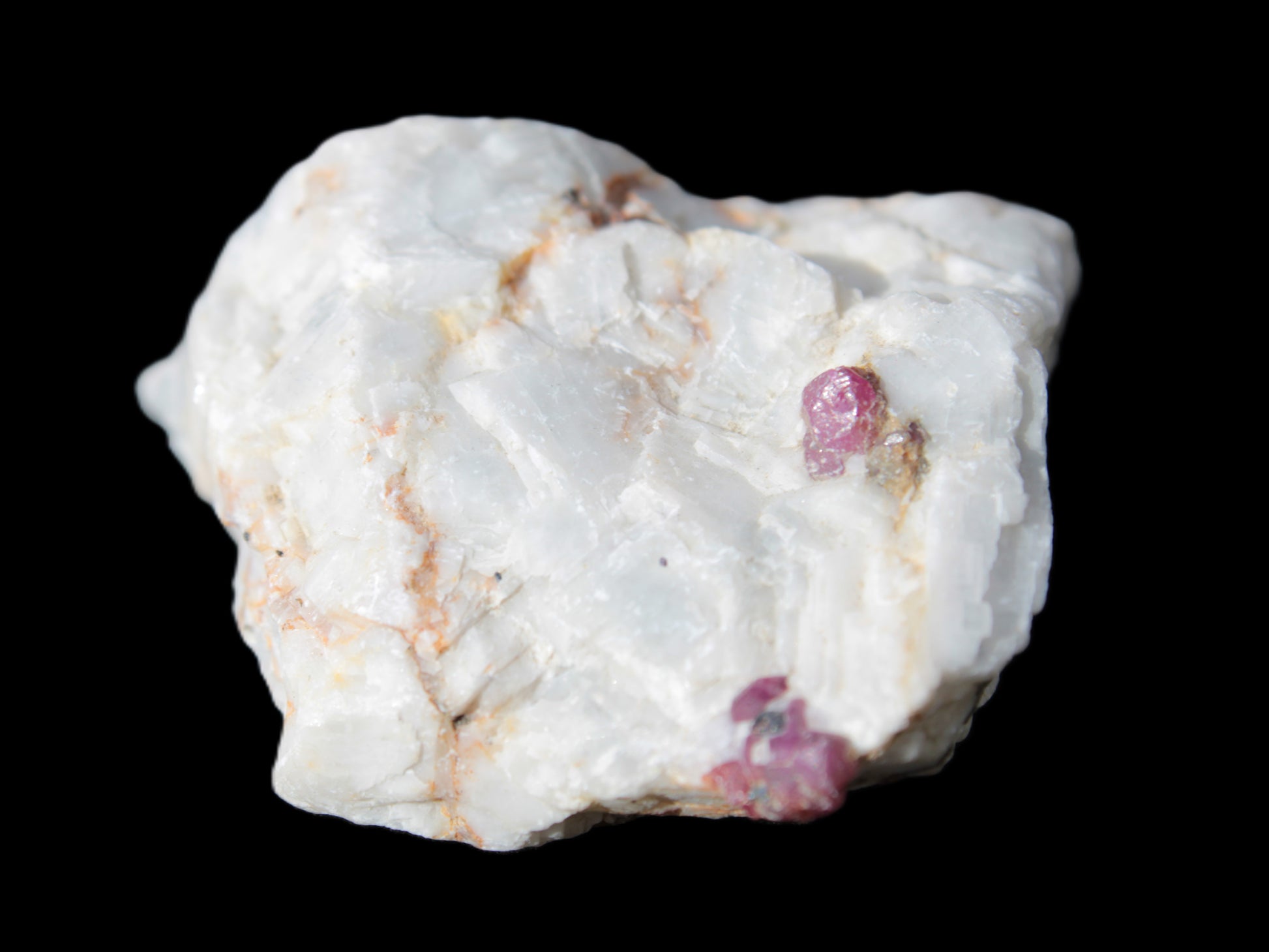 Ruby UV reactive with Muscovite in Marble 255ct 50.9g Rocks and Things