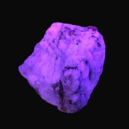 Ruby UV reactive with Muscovite in Marble 255ct 50.9g in UV light - Rocks and Things Store