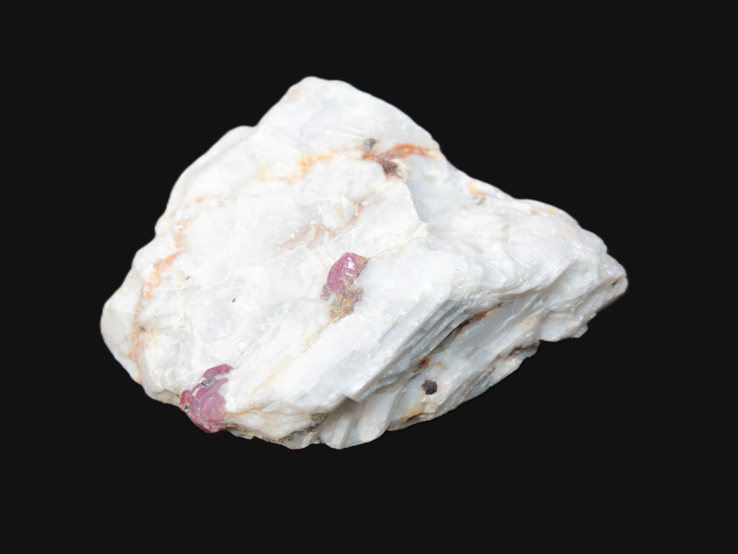 Ruby UV reactive with Muscovite in Marble 255ct 50.9g Rocks and Things