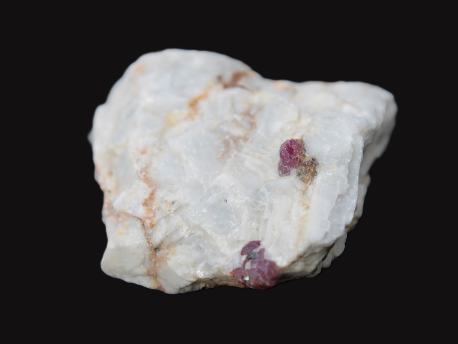 Ruby UV reactive with Muscovite in Marble 255ct 50.9g Rocks and Things