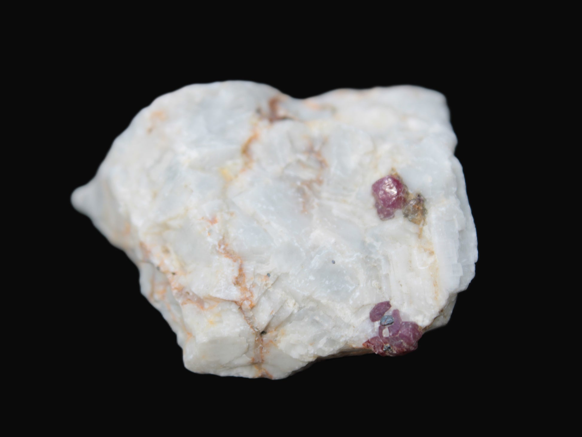 Ruby UV reactive with Muscovite in Marble 255ct 50.9g Rocks and Things