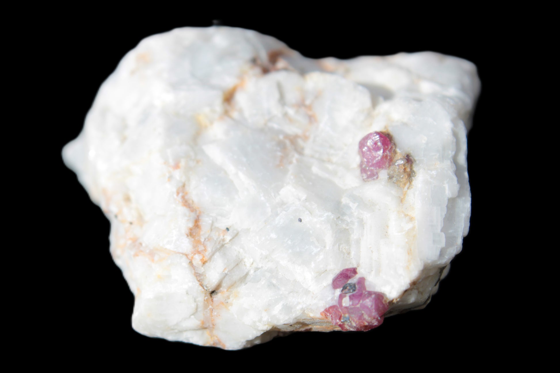 Ruby UV reactive with Muscovite in Marble 255ct 50.9g Rocks and Things